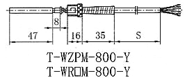 压簧式端面热电偶（阻）T-WZPM-800-Y T-WR□M-800-Y