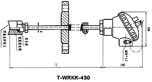 表面铠装热电偶 T-WRKK-430 用于炉壁、管壁、箱壁等处测温