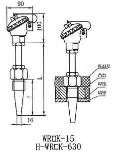 低温低压热电偶 WR□K-15 